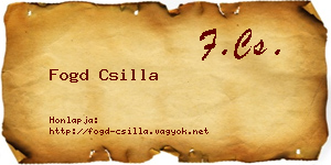 Fogd Csilla névjegykártya